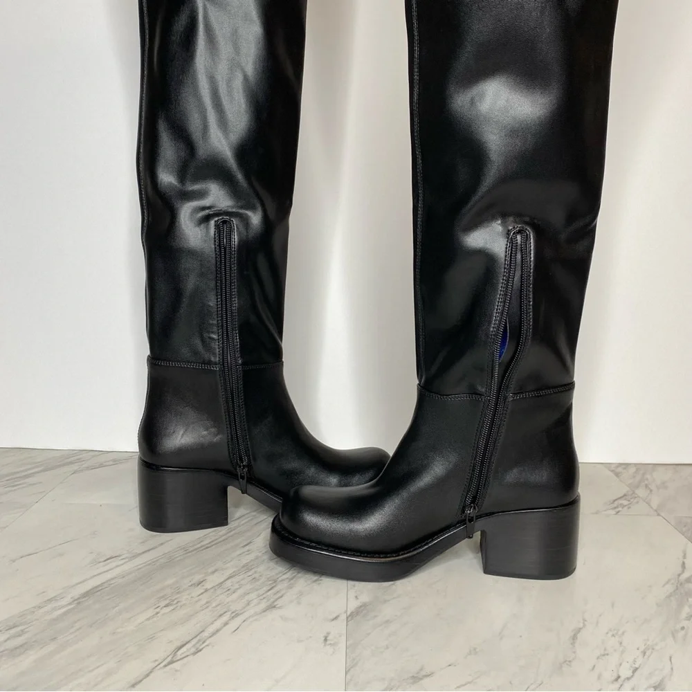 Jeffrey Campbell Reflect Ok Black Thigh High Boot 6 1/2